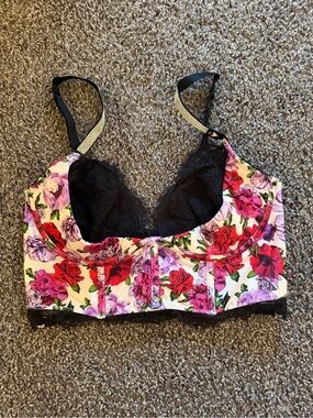 Victorias Secret Very Sexy Balconette Floral Longline Bra Bustier